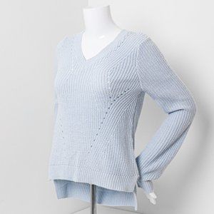 Moral Fiber light blue with sparkle sweater Size:M